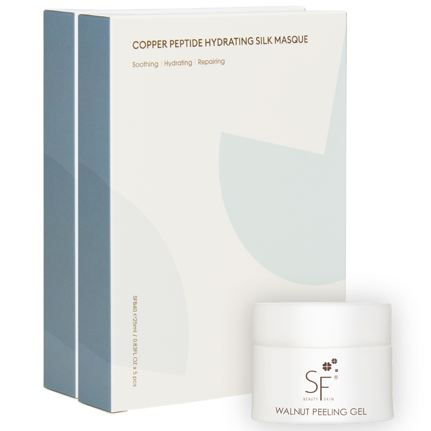 Copper Peptide Hydrating Silk Masque (5pcs/Box) x 2 units FOC Walnut x 1